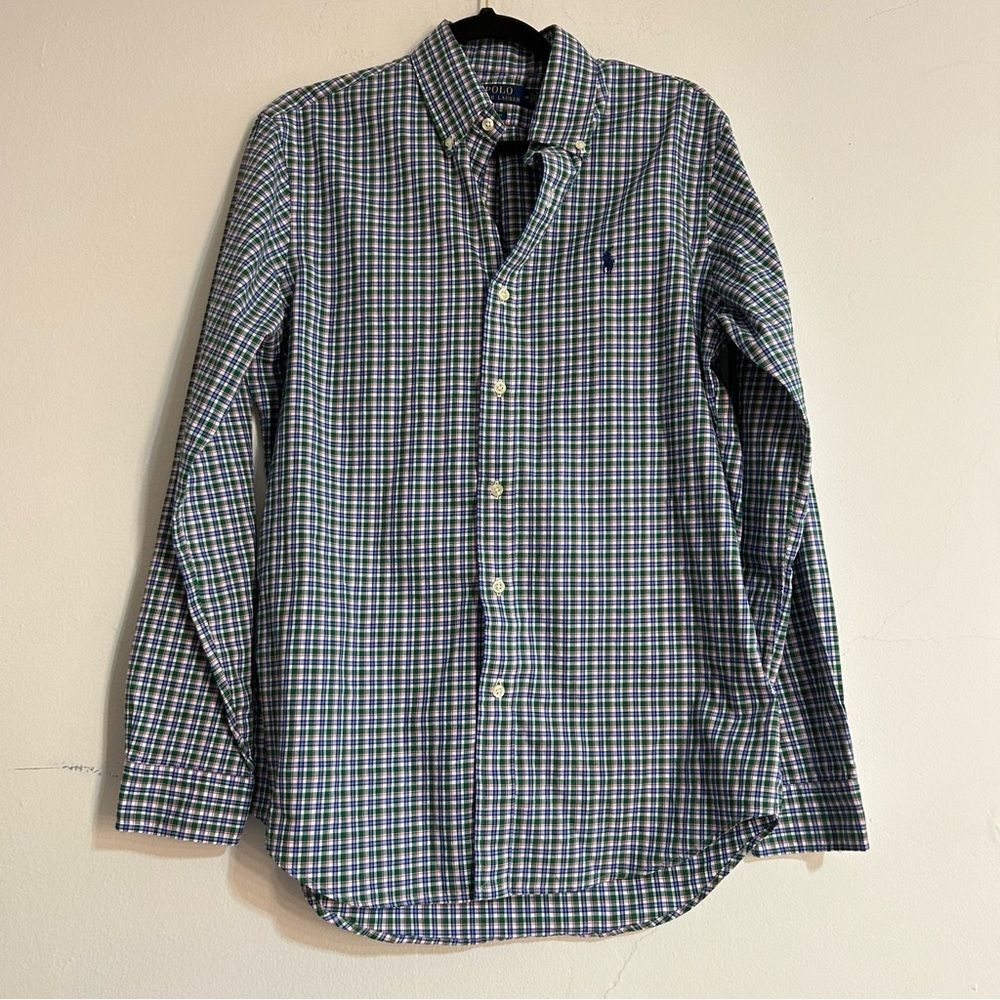 Polo Ralph Lauren Plaid Classic Fit Sport Button Down Shirt Size Medium